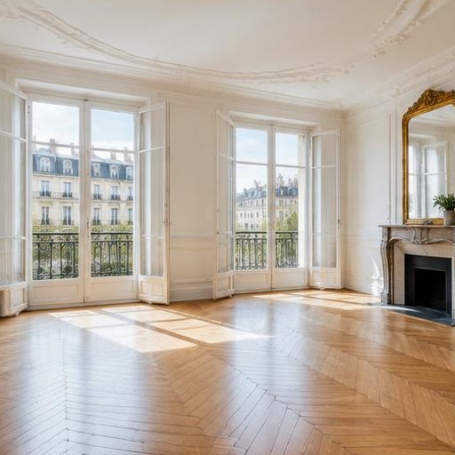 Rénovation parisienne — photographie éditoriale d’exemple