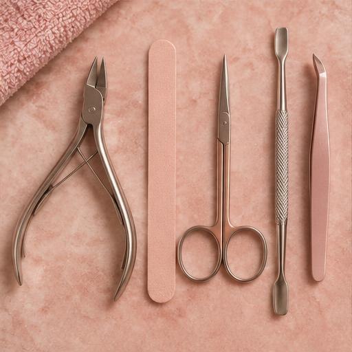 Outils de manucure — photographie éditoriale d’exemple