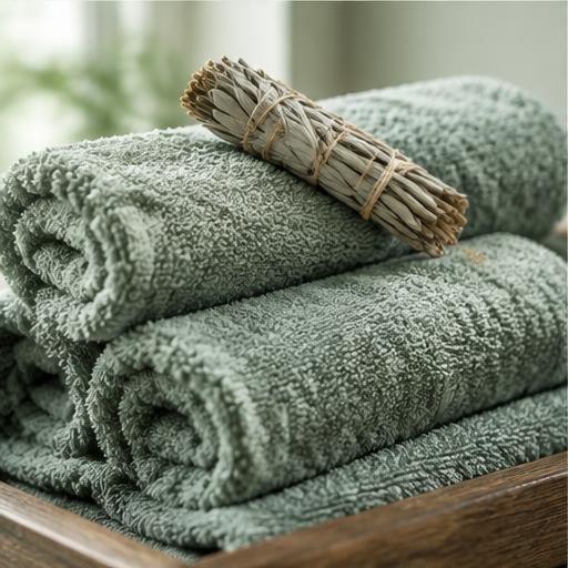 Linge vert sauge — photographie éditoriale d’exemple